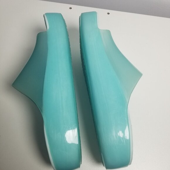 SKECHERS Foamies Namaste: Inner Peace Slide Sandle Translucent Green Sz 10 - Picture 6 of 8